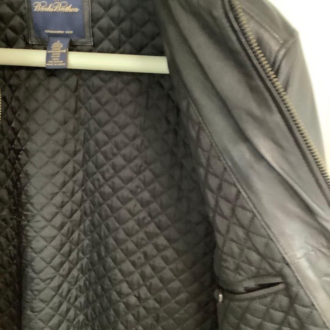【売切り】極美品 ブルックスブラザーズ レザー 羊革 シングル ライダース L