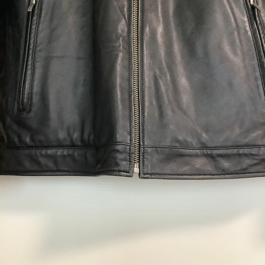 【売切り】極美品 ブルックスブラザーズ レザー 羊革 シングル ライダース L