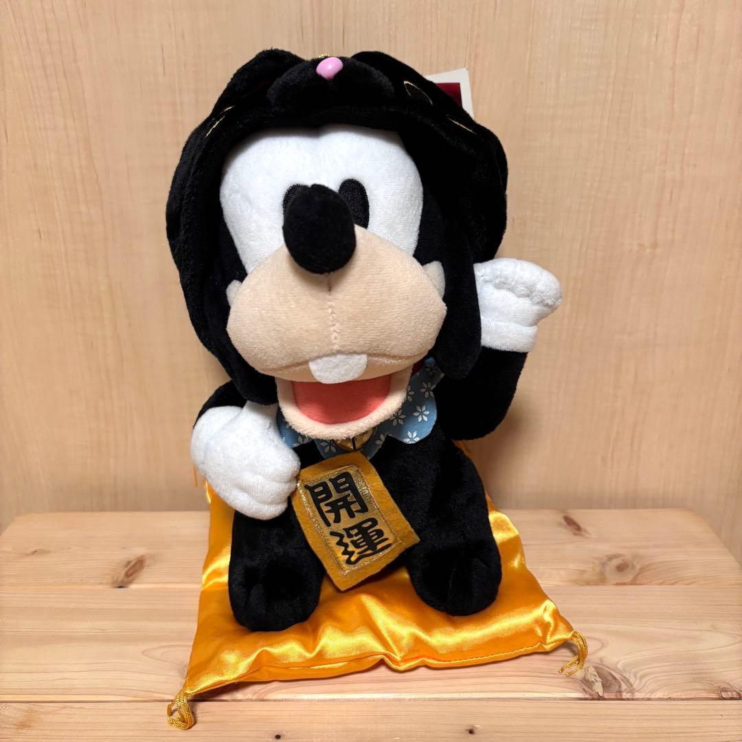 ディズニーベビー　グーフィー　招き猫　クロネコ