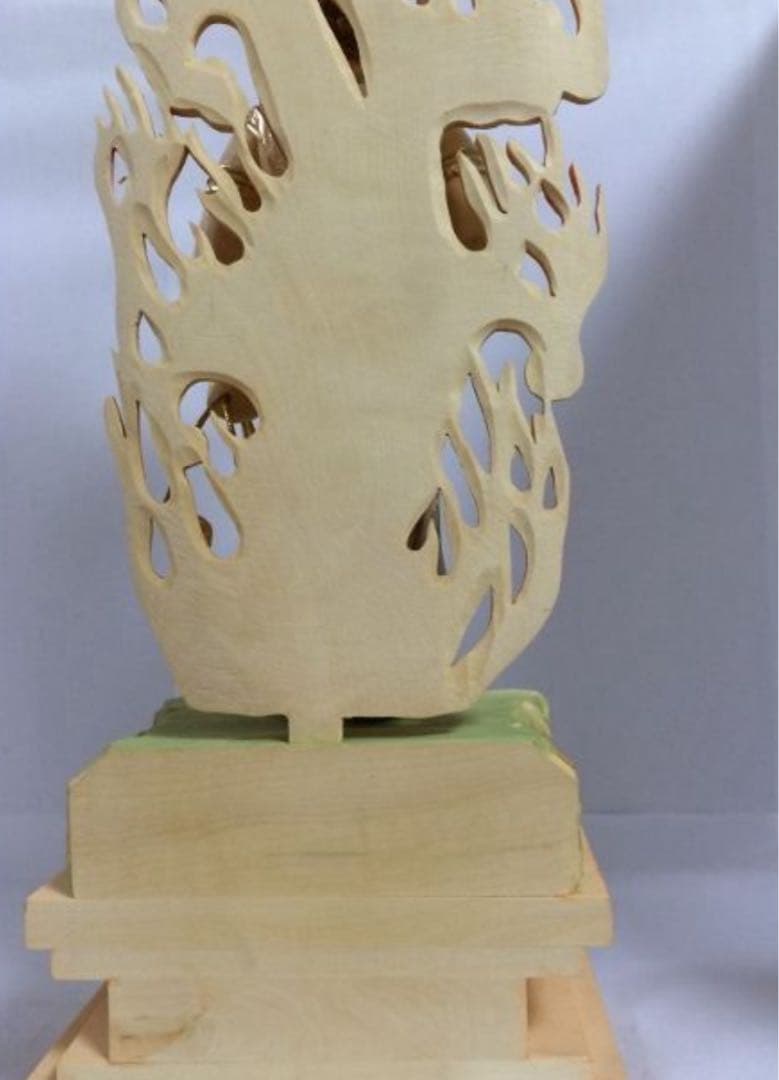 不動明王　木彫　高31cm 新品 柘植　仏像