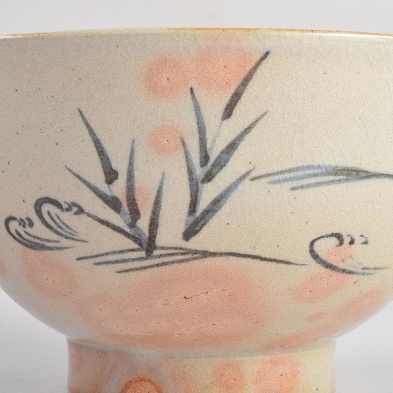 和食器　萬古焼　八幡窯　水車文　数茶碗　十四客　共箱　M　R9415B