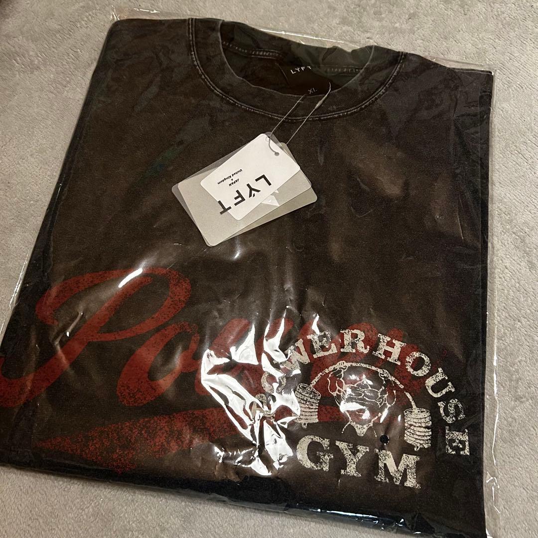 LÝFT × POWER HOUSE GYM ビッグ　Tシャツ　ブラック　XL