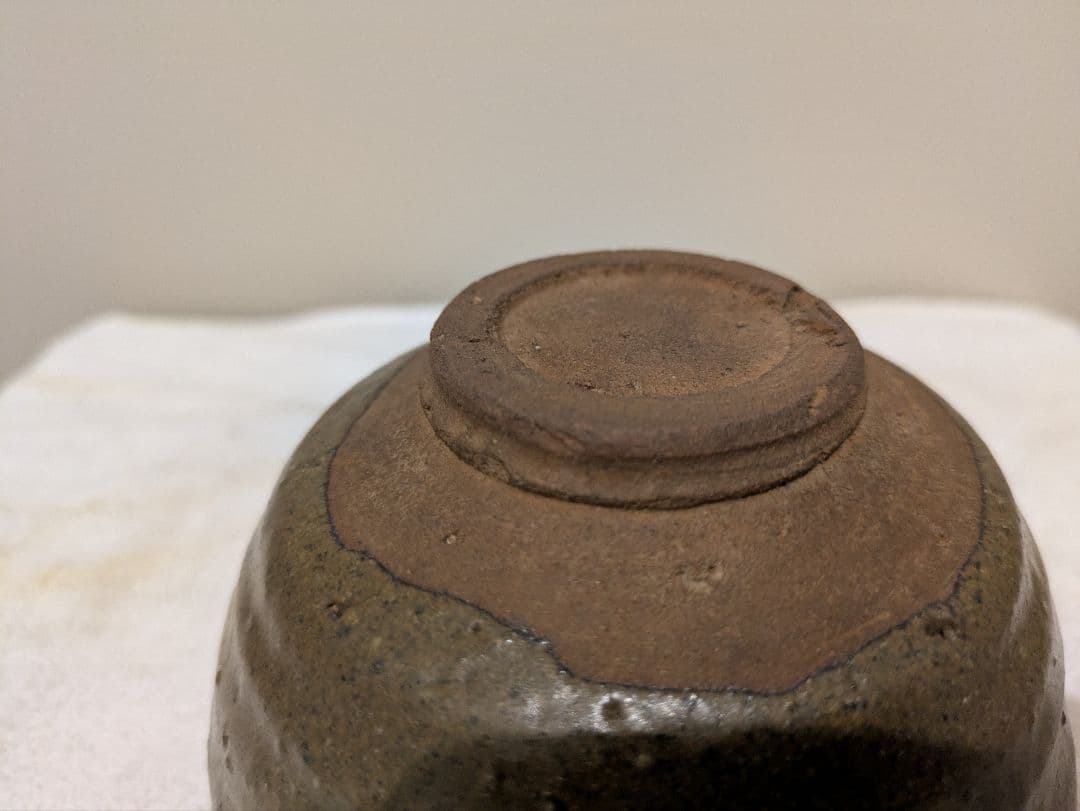 江戸時代　古唐津　三日月高台　茶碗　金直し　時代箱　唐津　時代物