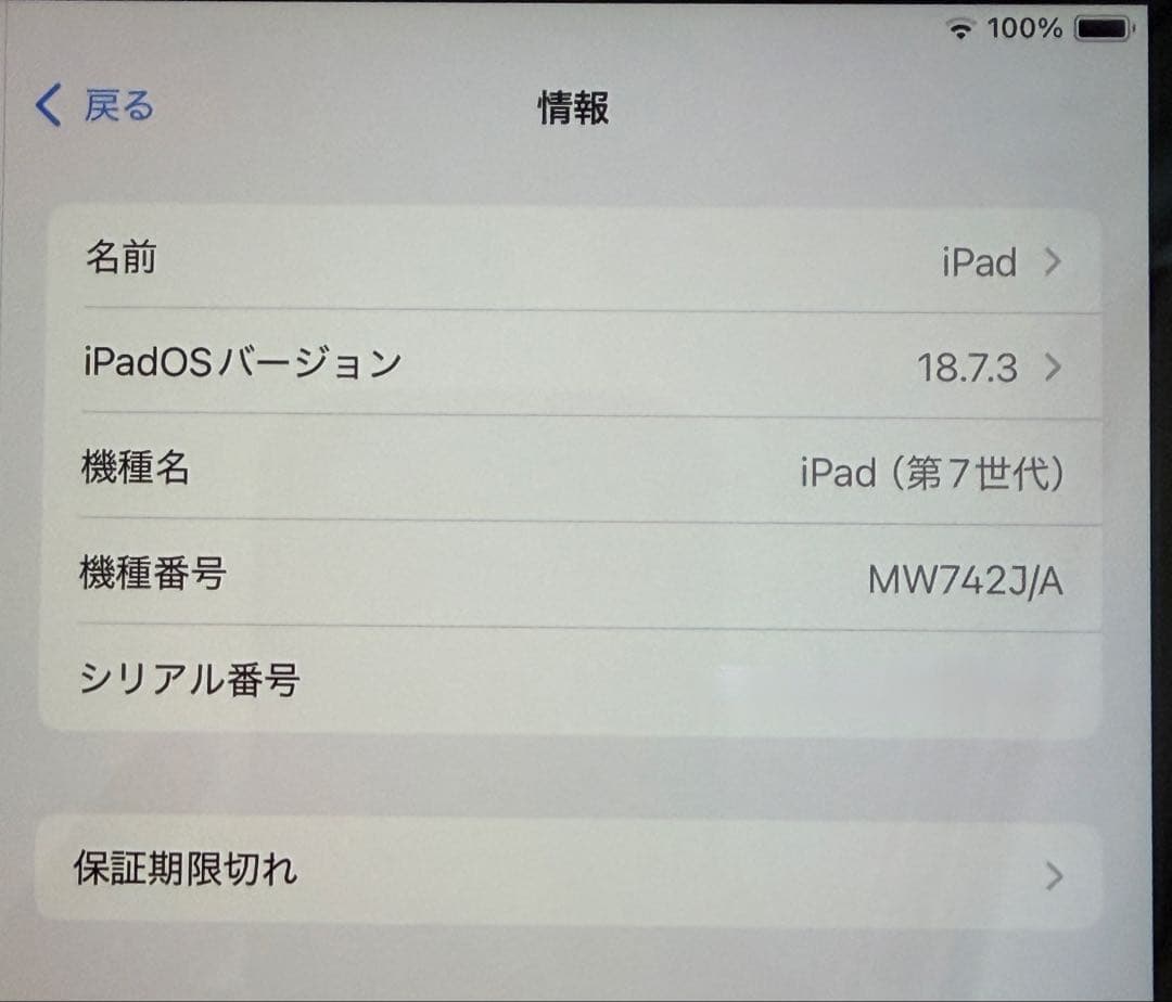 Apple iPad 第7世代 Wi-Fi 32GB スペースグレイ