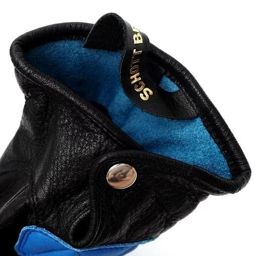 G06398 未使用品 Schott ワンスター 革手袋：L ブルー/ブラック