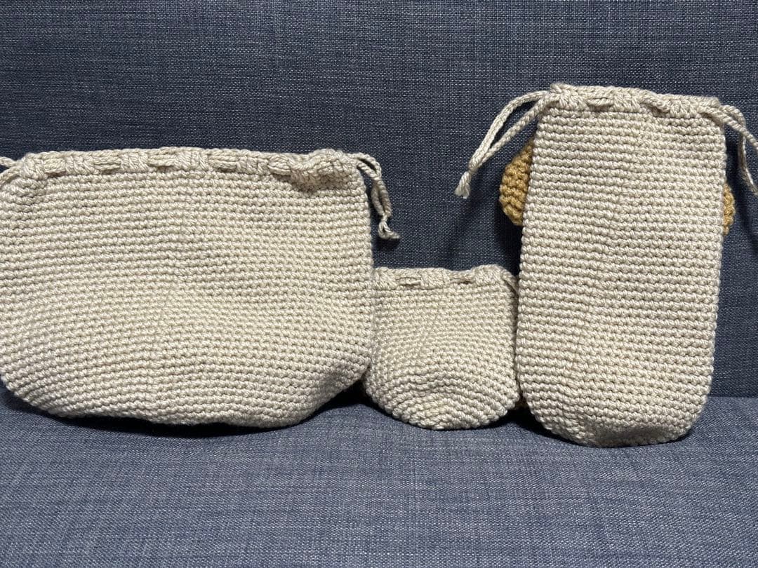 ハンドメイド　巾着袋　ペットボトルカバー