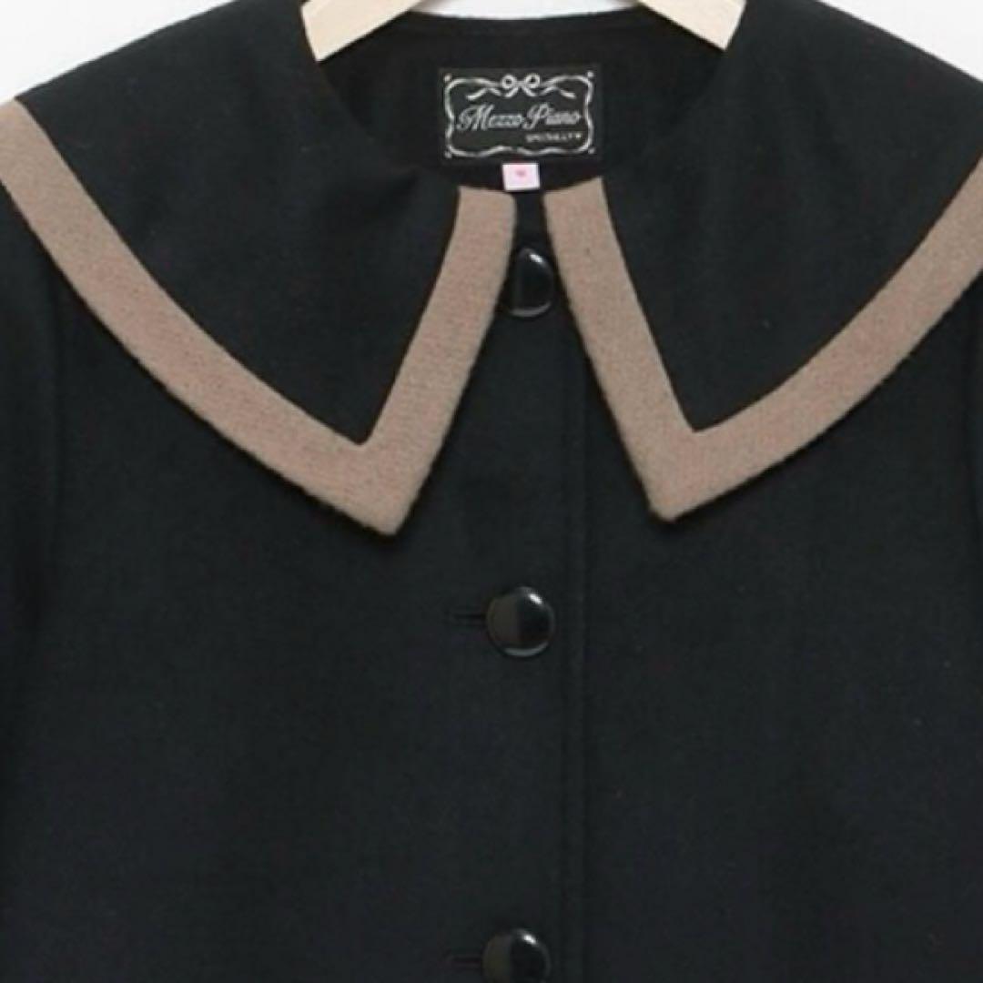 メゾピアノジュニア バイカラーセーラーコート 150