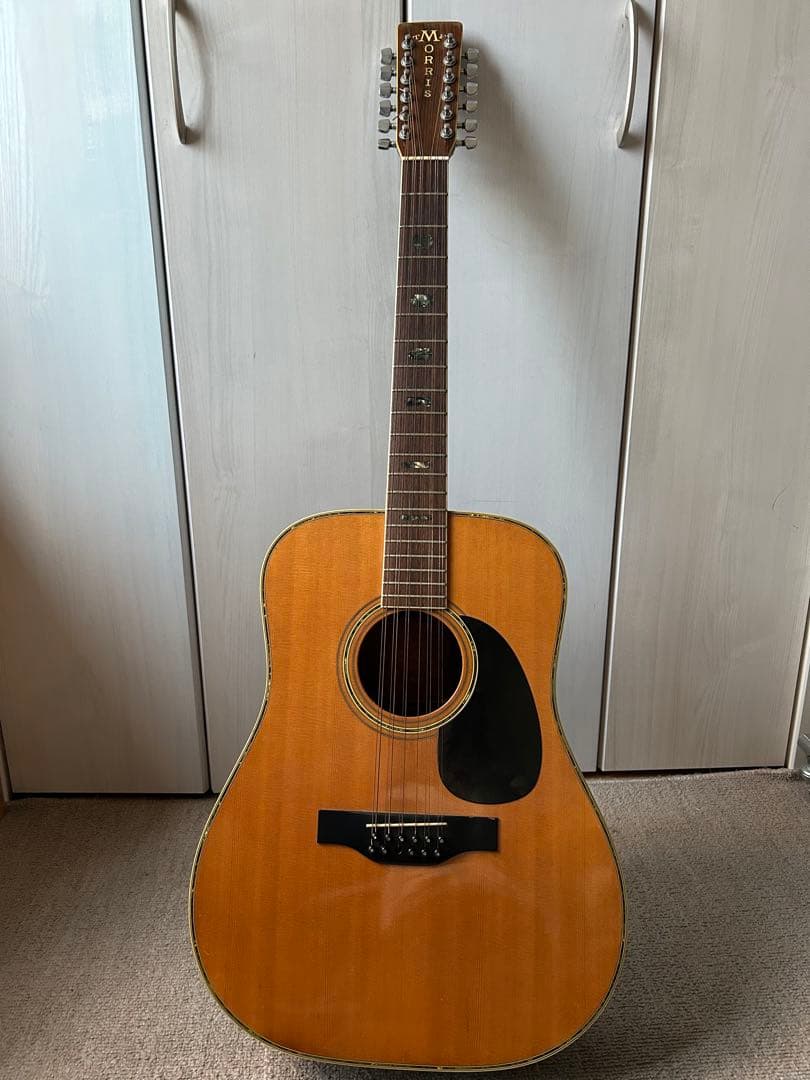 日本製Morris B50 12弦ギター ケース付き　1970年代 ケースつき