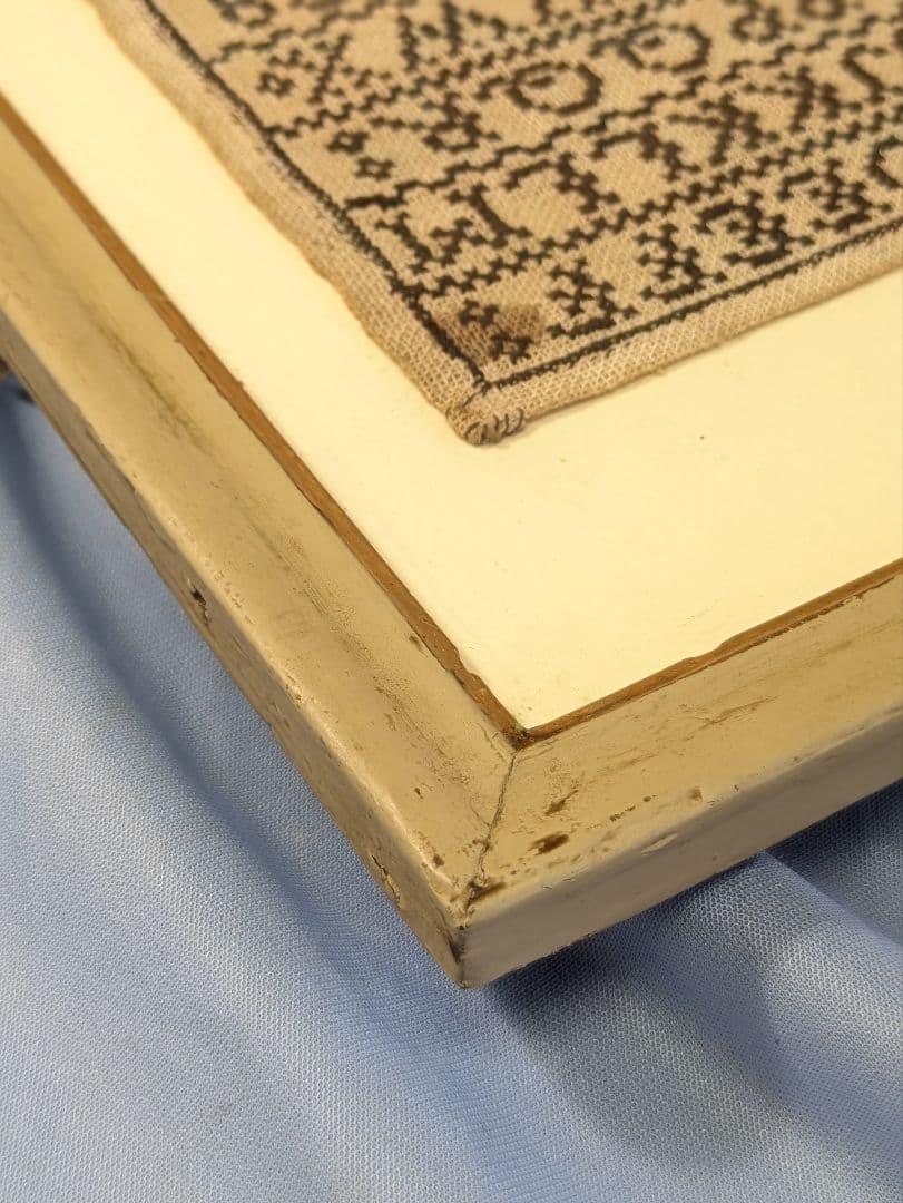 イギリス アンティーク 刺繍額 スクールサンプラー 12歳制作