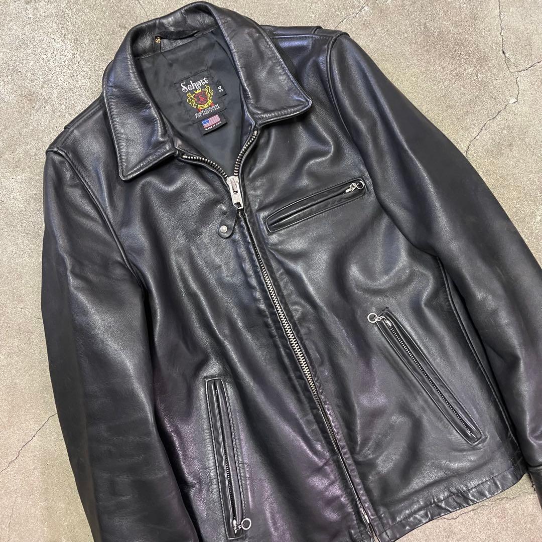 Schott 103US ショット レザーシングルライダースジャケット 34
