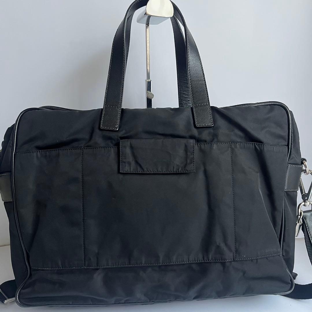 ✨️極美品✨️ PRADA ビジネスバッグ　ハンドバッグ　ナイロン　レザー　黒