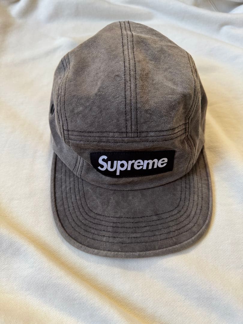 Supreme Washed Canvas Camp Cap ブラック 19aw