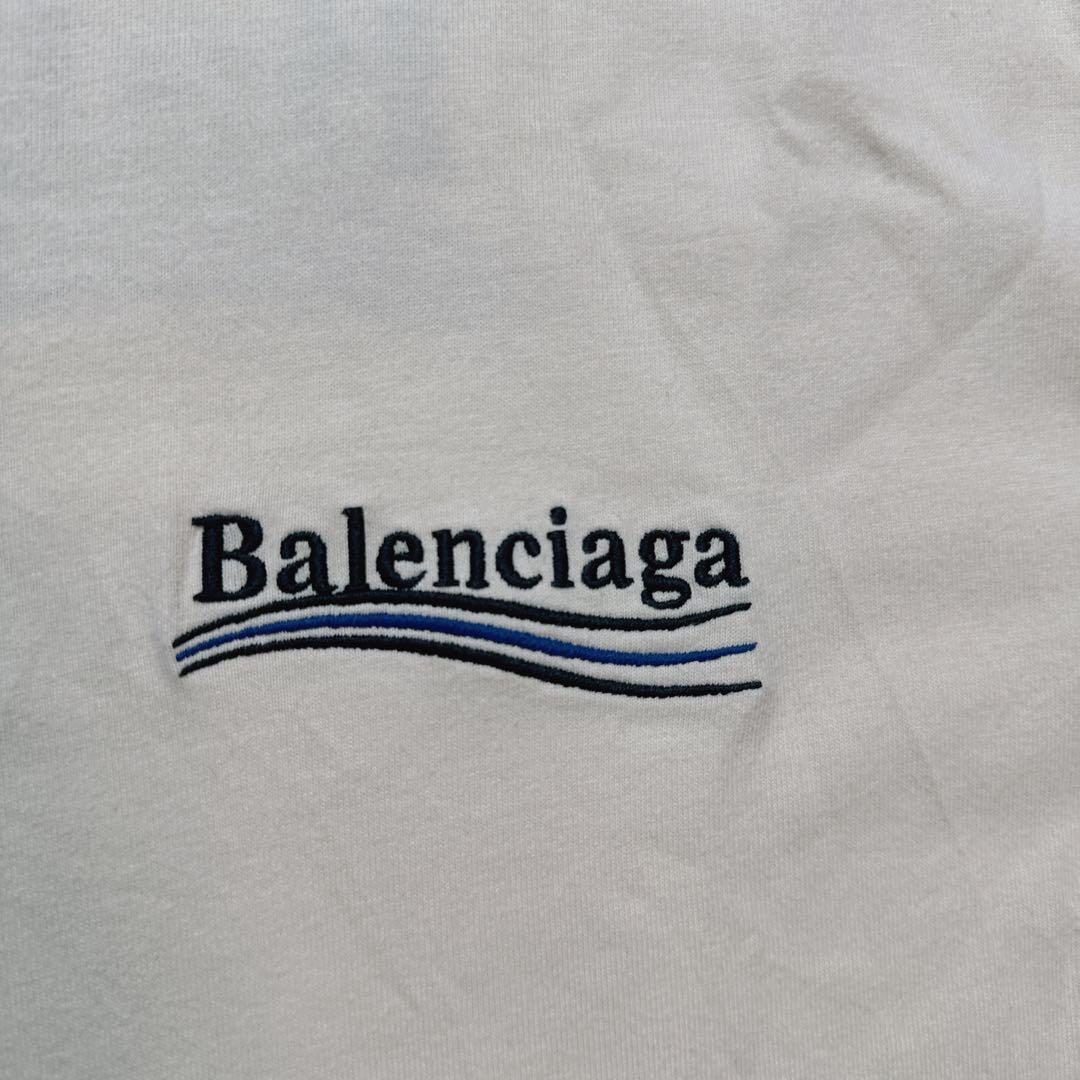 BALENCIAGA バレンシアガ Tシャツ 刺繍ロゴ アイボリー XXS .