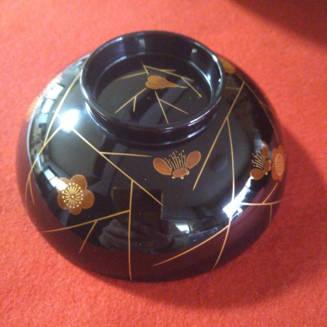 輪島塗稲忠漆芸堂謹製　椀五客未使用品