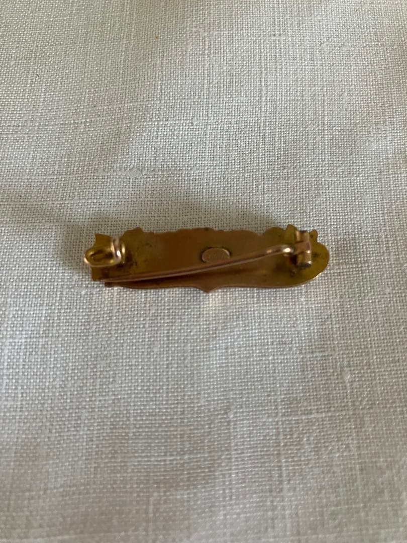 フランスヴィンテージ　天使とバタフライのブローチ　アールヌーボー