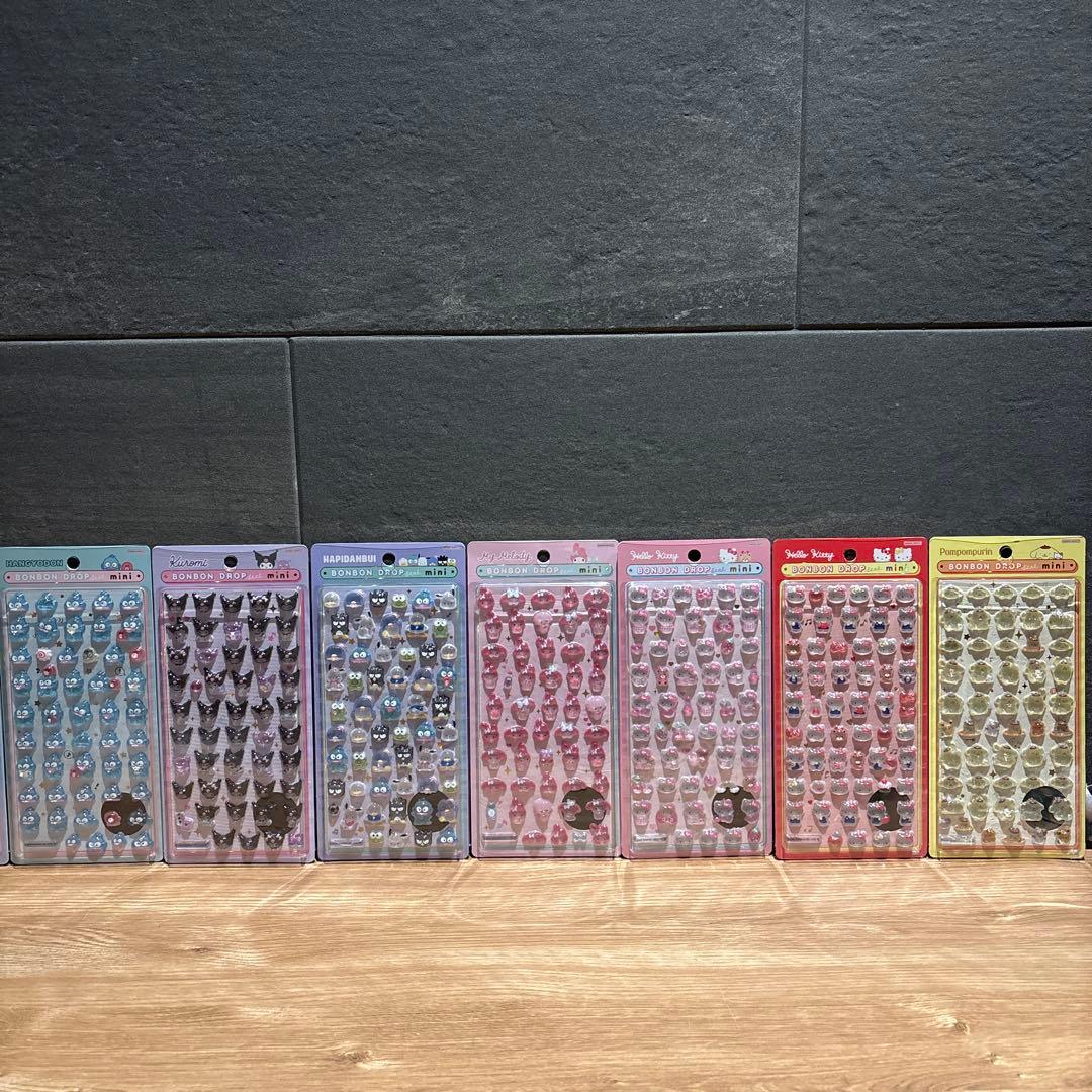 全【20種】ボンボンドロップシールminiサンリオディズニースヌーピー