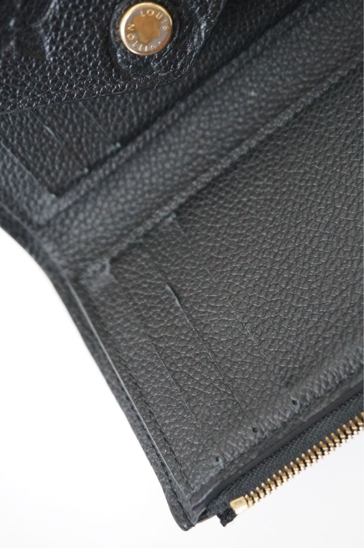 ルイヴィトン モノグラム アンプラント 三つ折り財布 ブラック