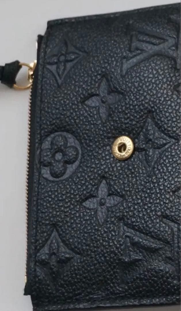 ルイヴィトン モノグラム アンプラント 三つ折り財布 ブラック