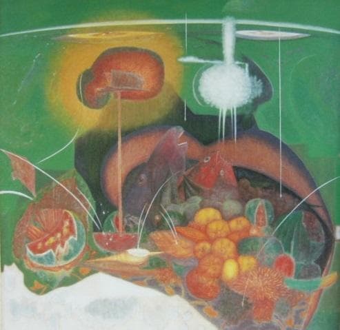 江村正光、【豊かに荒涼】、希少な額装用画集より、新品額装付、状態良好