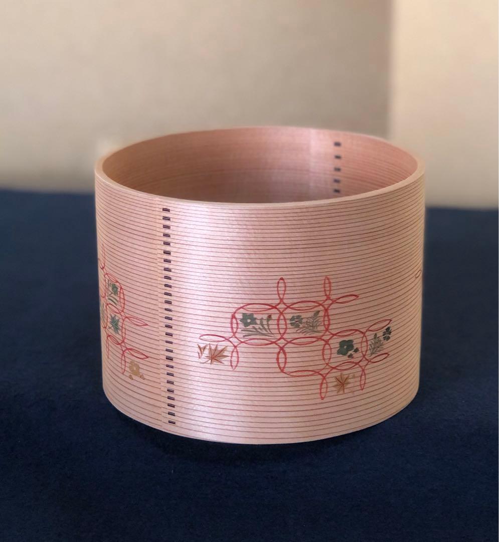 《R》茶道具 絵付 曲建水 木具師 橋村萬象 共箱 251125え6