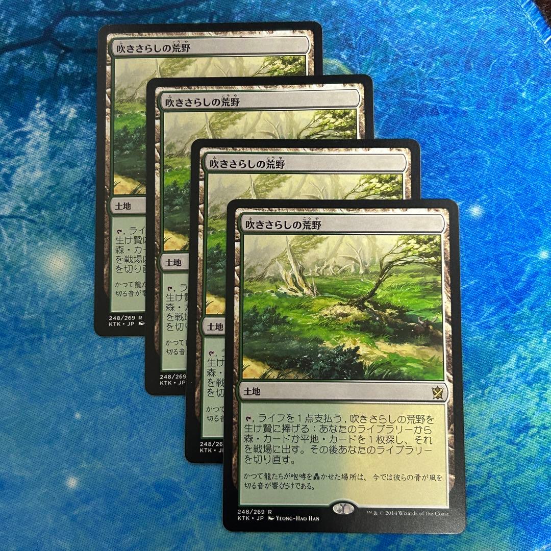 吹きさらしの荒野 4枚セット MTG