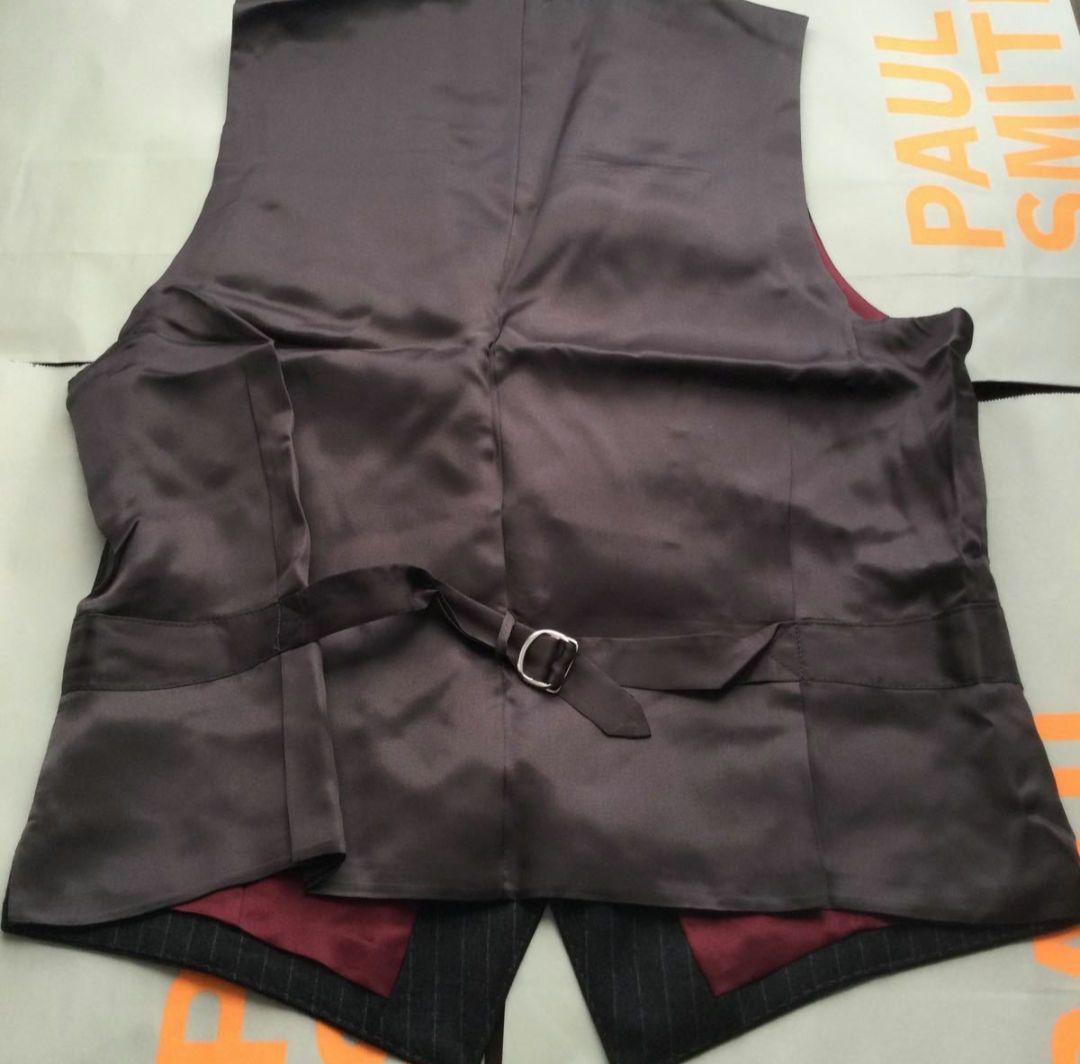 ポールスミス ベスト Lサイズ① グレー 高級イギリス生地使用 裏地キュプラ