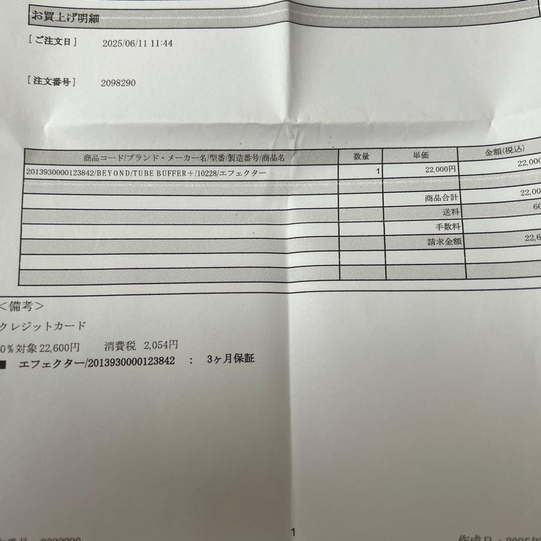 ギター Beyond Tube Buffer +