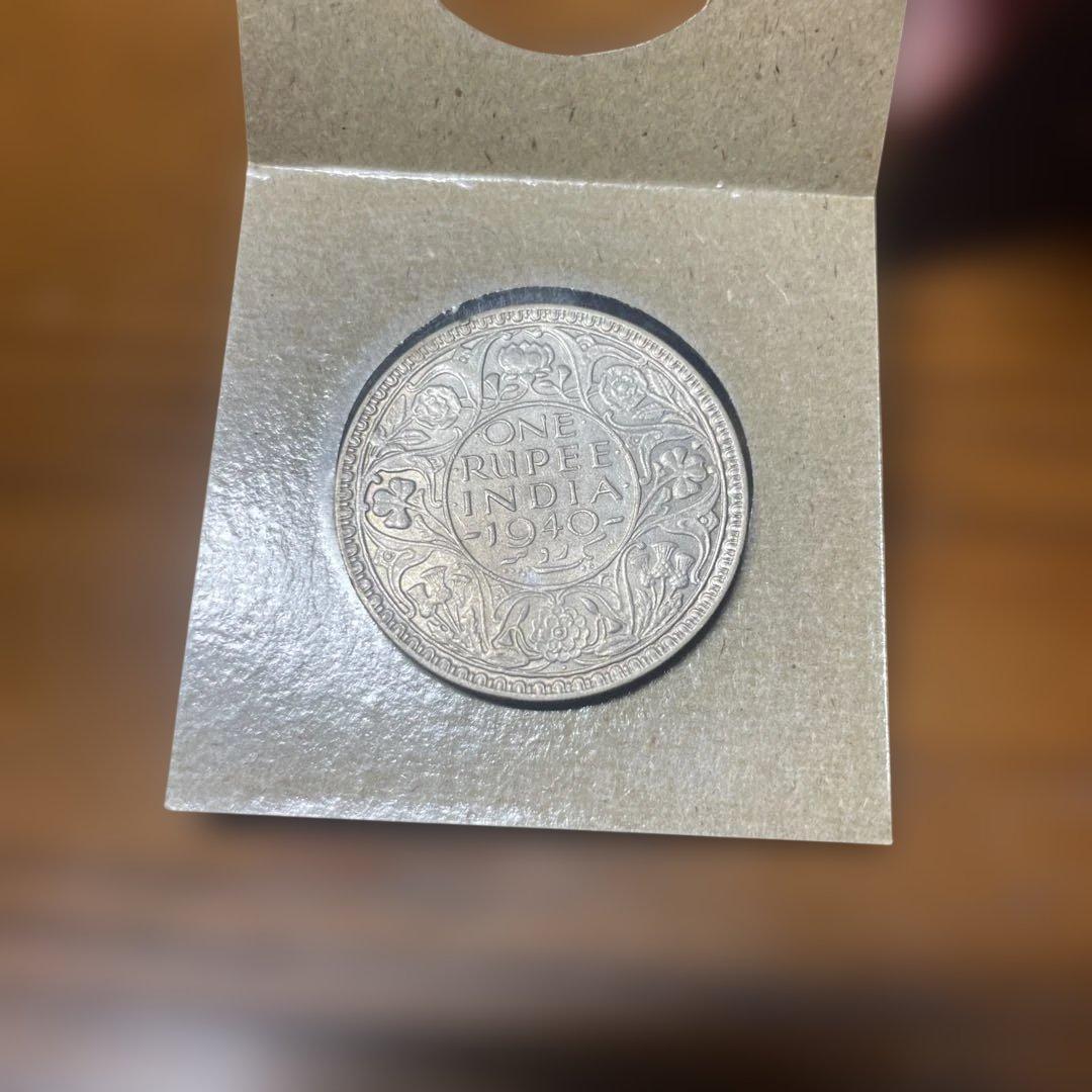 1890 英領インド 1ルピー銀貨 ゴシッククラウン ビクトリア