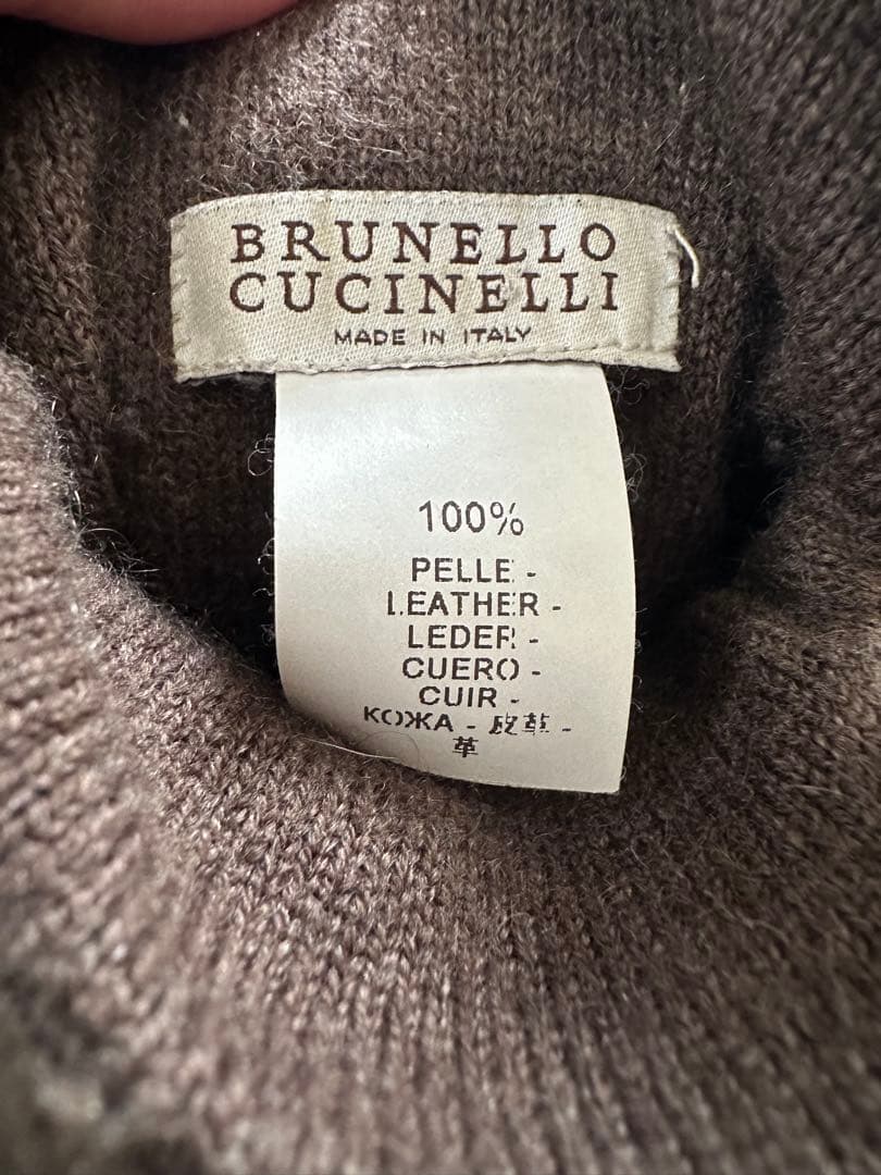 ブルネロクチネリ グローブ カシミヤ スウェード ロロピアーナ デンツ