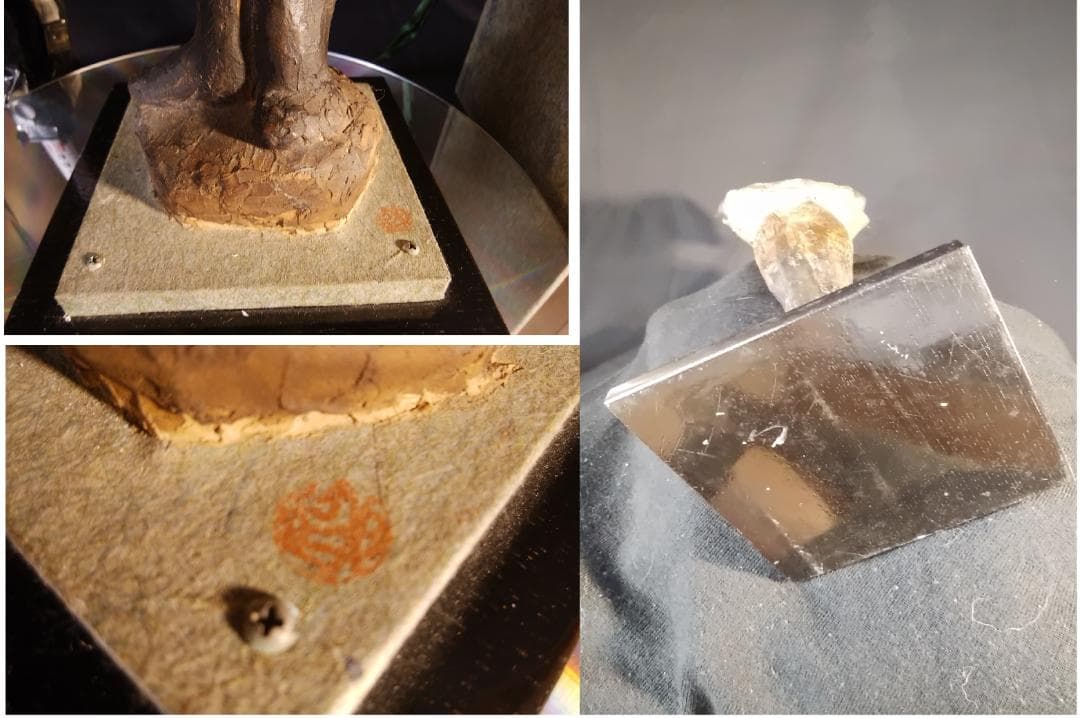 松本作【乾漆少女像】高５９cm◆木箱付き◆古代銅像様ブロンズ彫刻風裸婦ドール人形