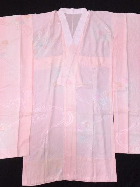 特選レア！辻が花地文 一つ紋無地 振袖 紫★６点フルセット 正絹★159/66