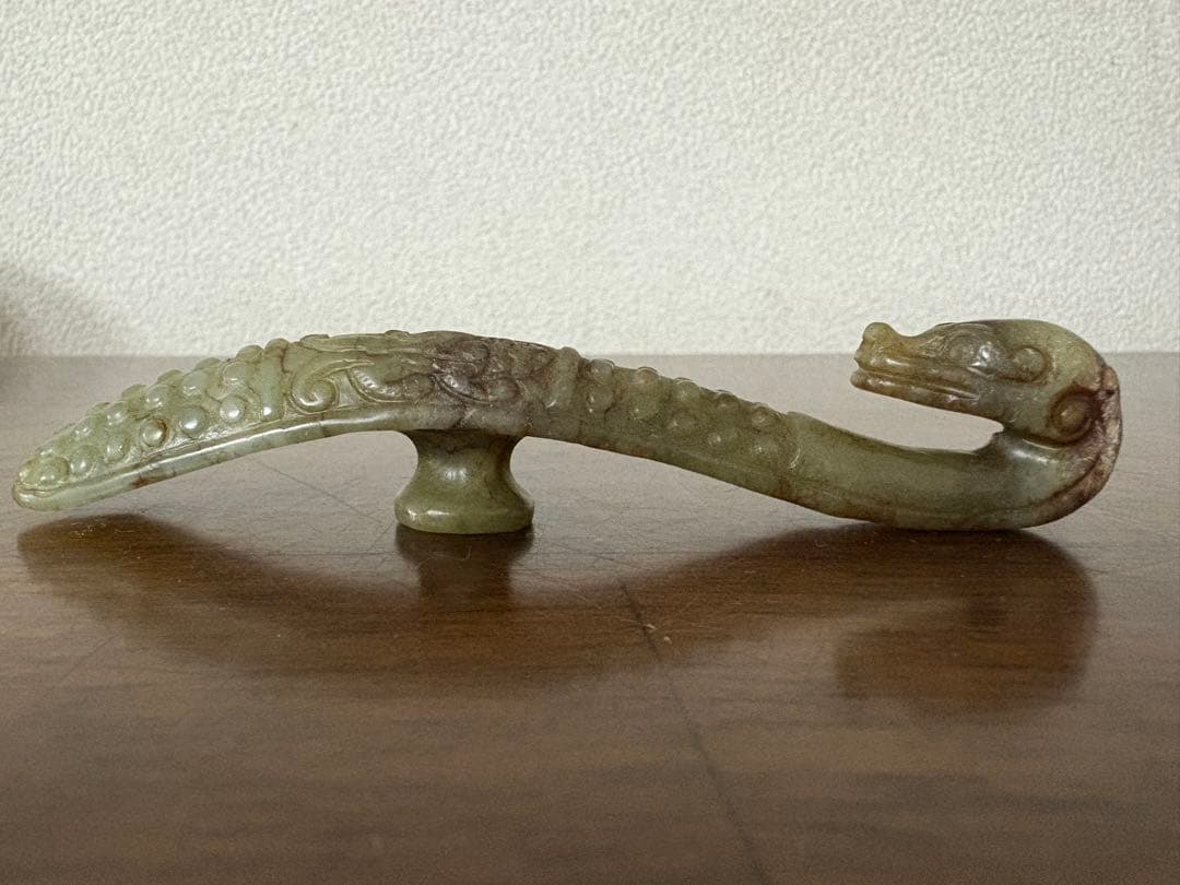 石？玉？の中国的置物　中国美術　帯勾 12cm弱44g