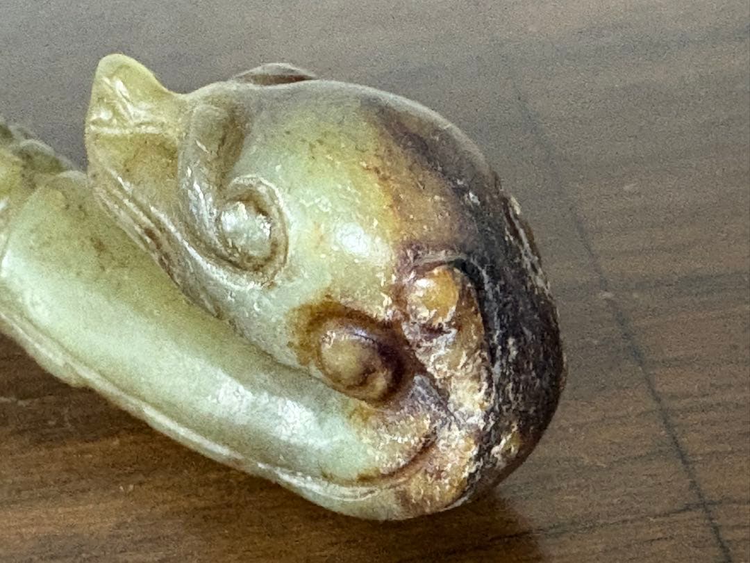 石？玉？の中国的置物　中国美術　帯勾 12cm弱44g