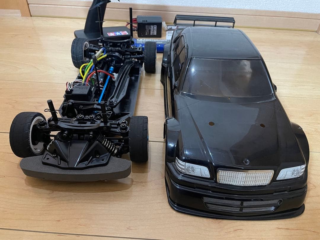 【Acco】 タミヤ　TT02 2台セット　AMG ベンツ　ランエボ7