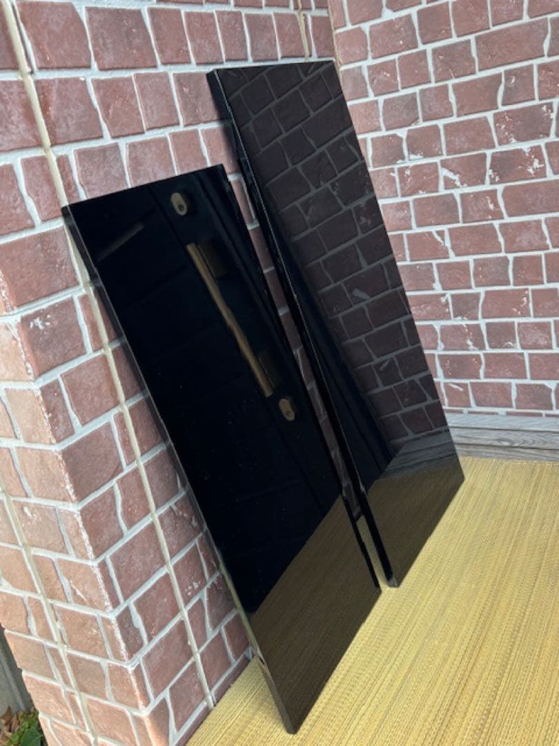 茶道具 黒真塗 長板 敷板 一双 炉・風炉用