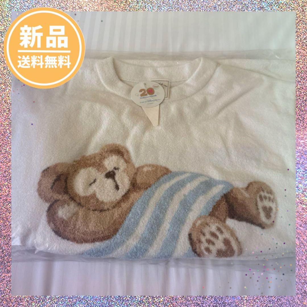 【1-2日発送】白　半袖上下 パジャマ　ダッフィー　ジェラートピケ　ルームウェア