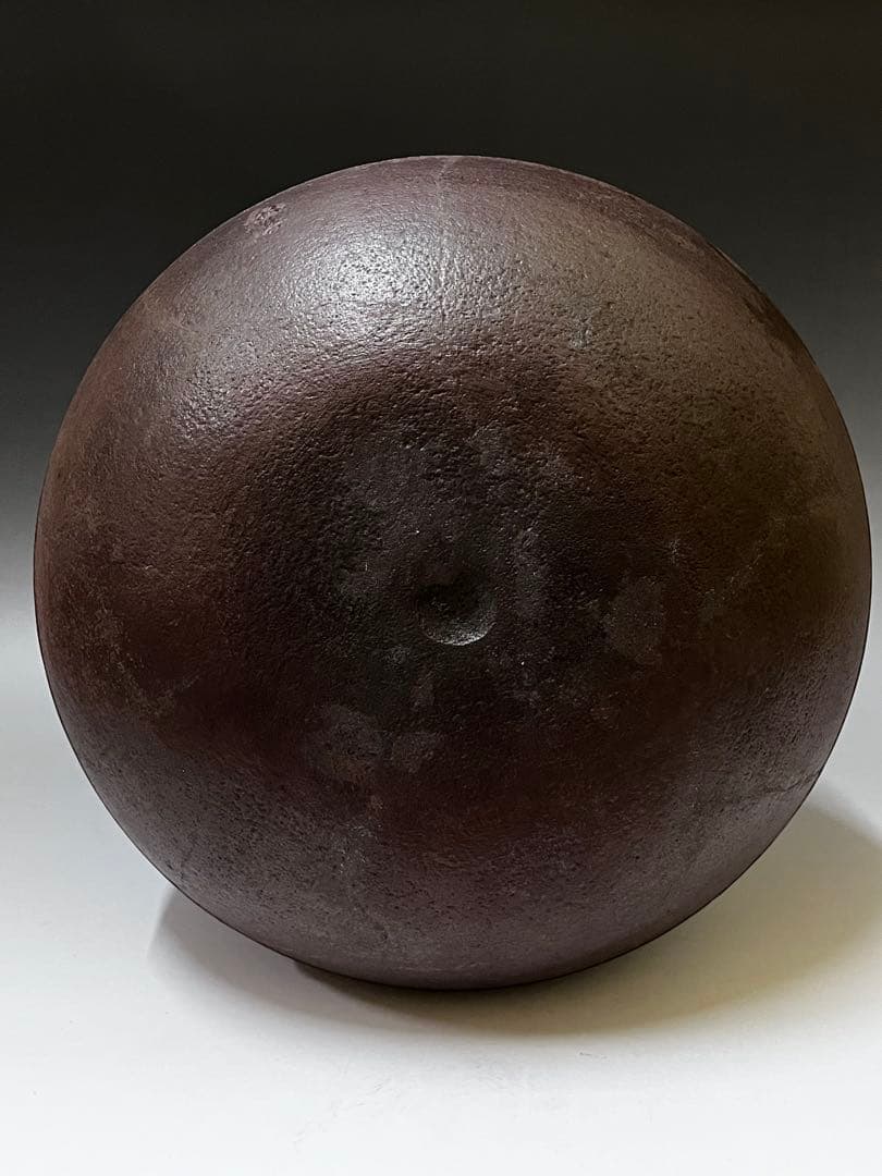 E494 人間国宝　釜師　高橋敬典作　田口釜　茶釜　鉄釜　茶道具　茶器　共箱付