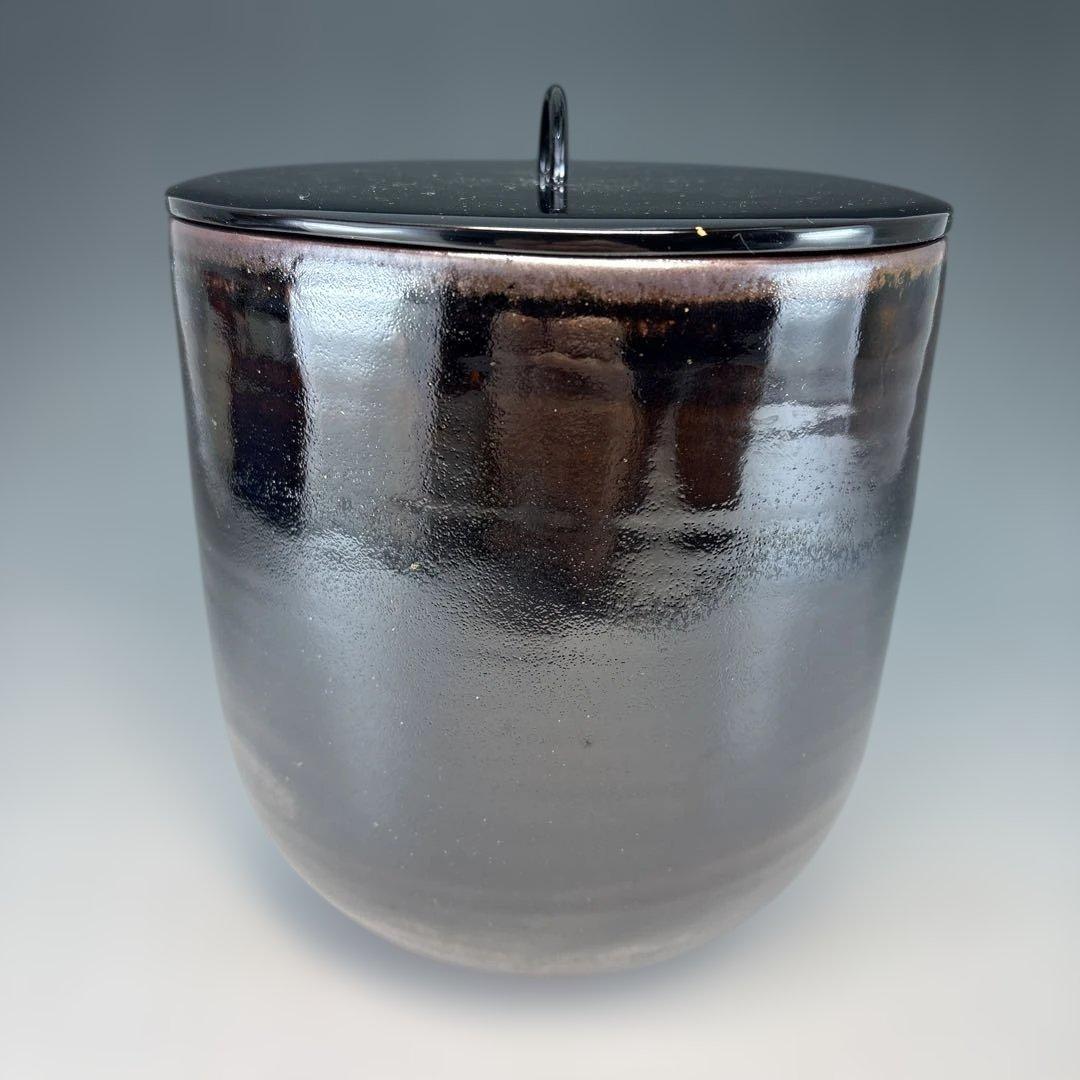 【中古品】鬼丸雪山造　高取水指（共箱）