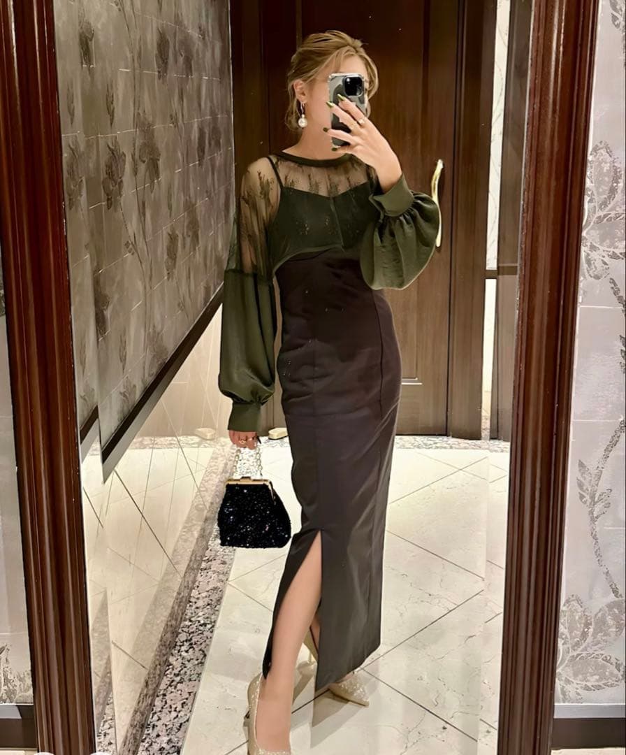 Ezick Lady set レーストップドレス オケージョン 同窓会 ボレロ