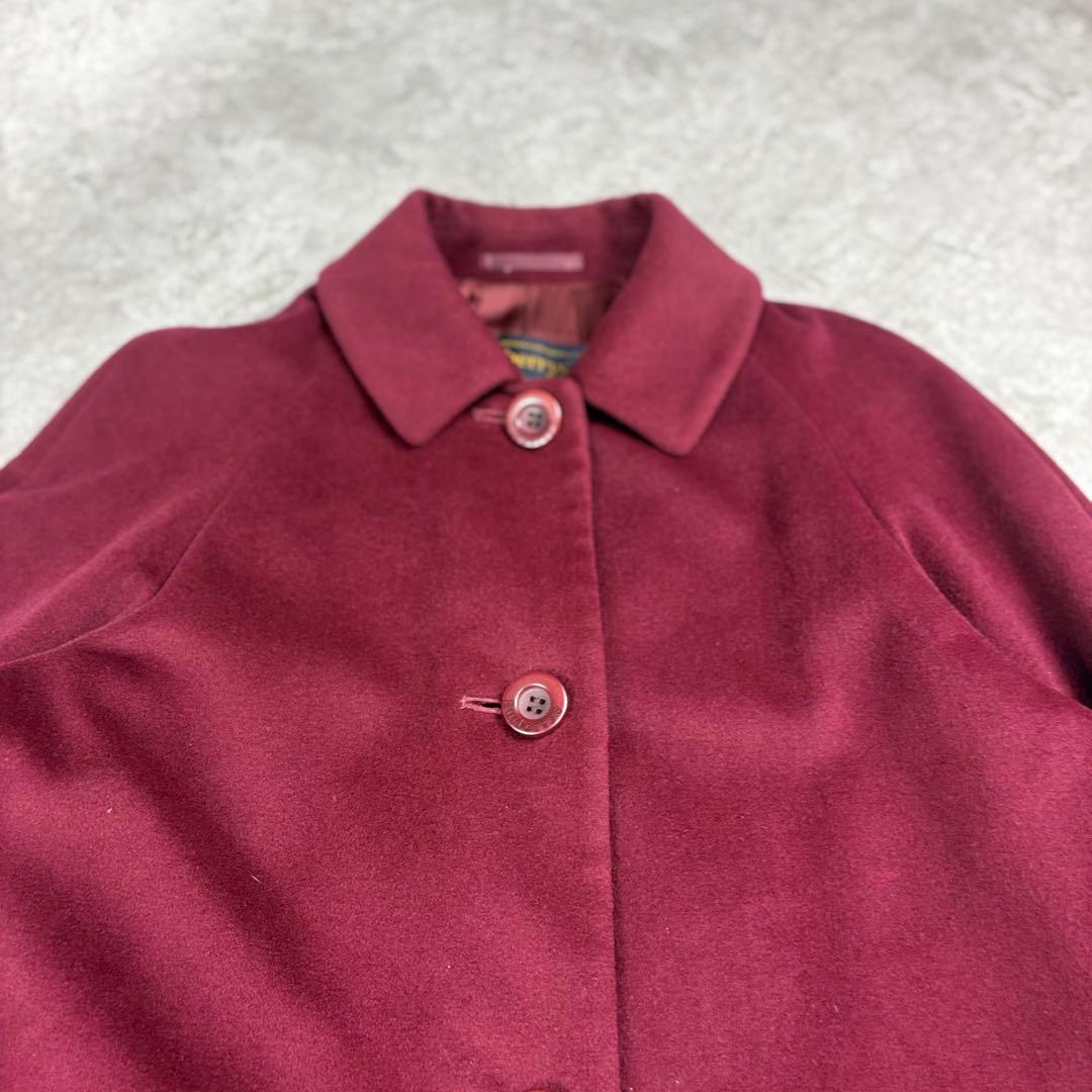 美品　バーバリー　BURBERRY アンゴラ　バルカラー　Aライン　コート　7