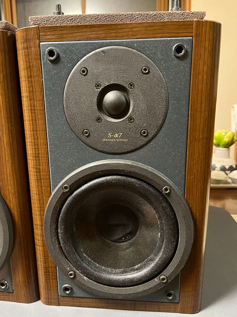 Sansui S-α7 スピーカー　2本組　コンデンサー、ケーブルリファイン品