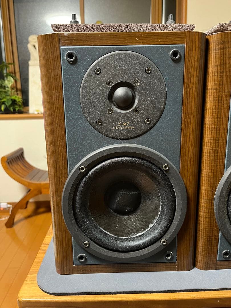 Sansui S-α7 スピーカー　2本組　コンデンサー、ケーブルリファイン品