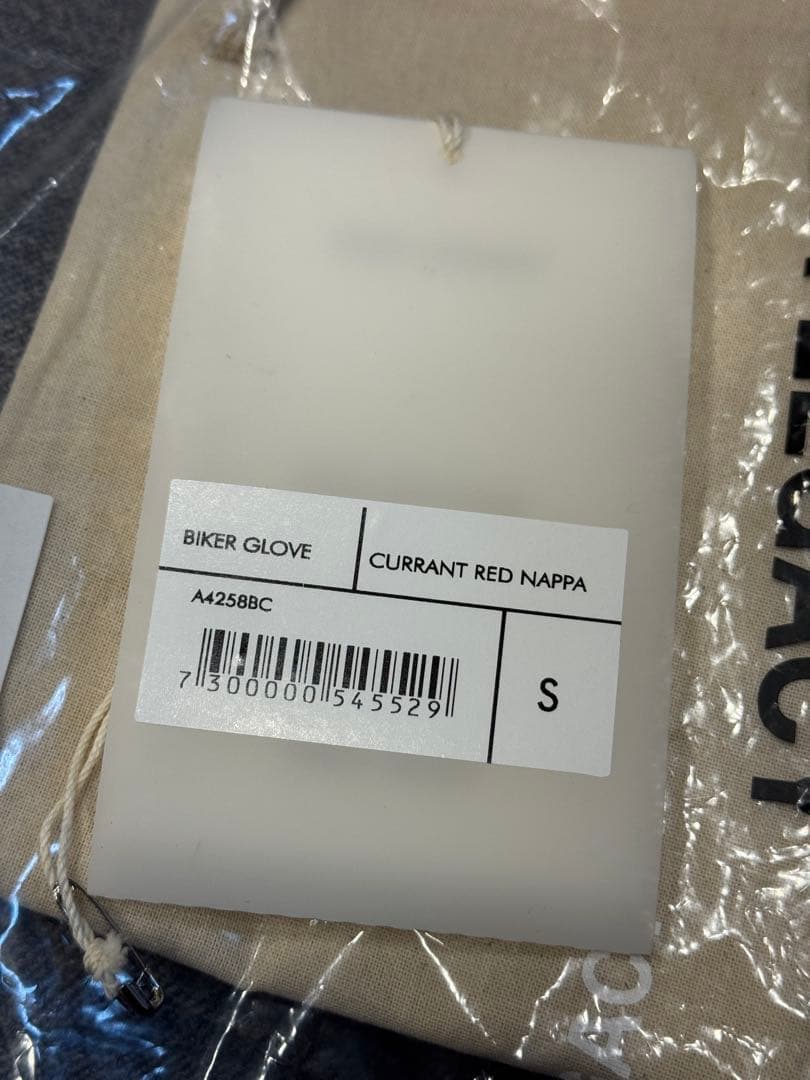 小物 OUR LEGACYBIKER GLOVE CURRANT RED NAPPA