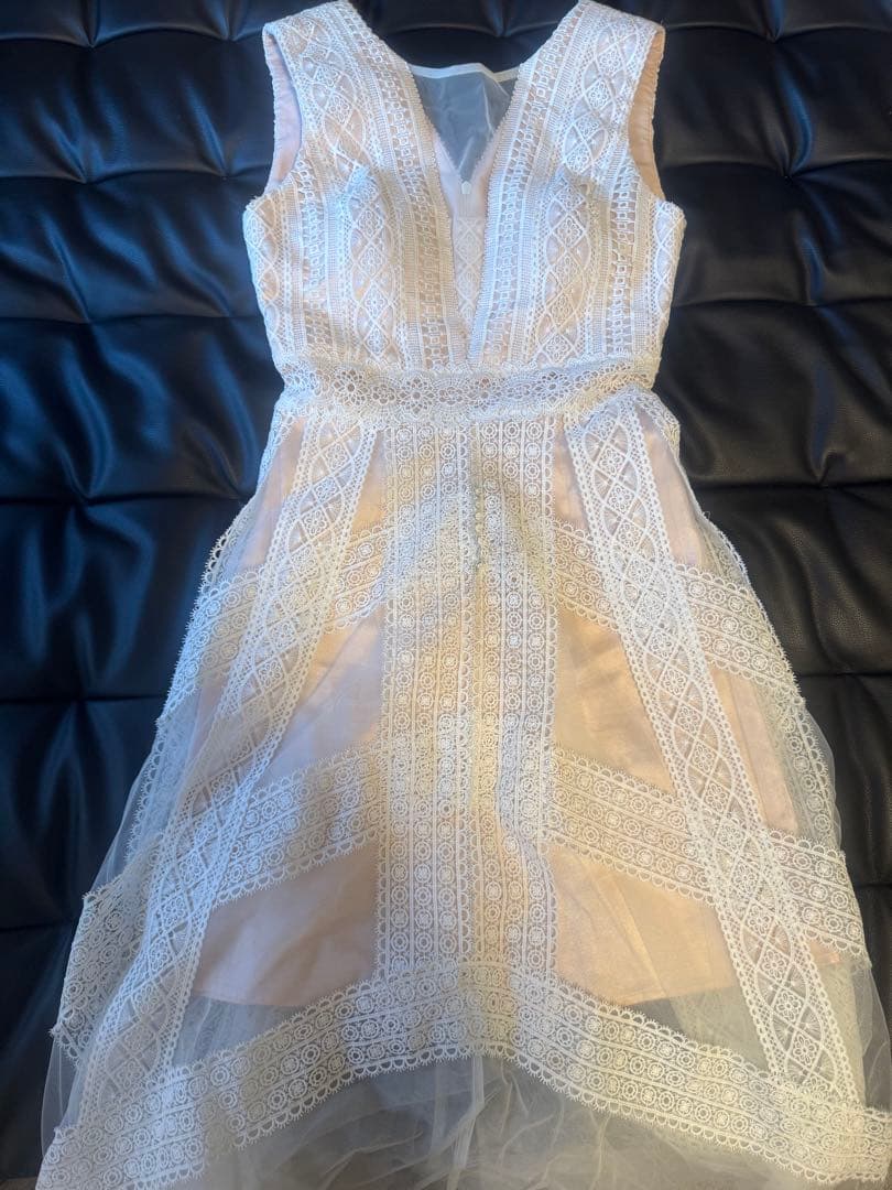 ホワイトレースAラインドレス (普段Sサイズ着用)