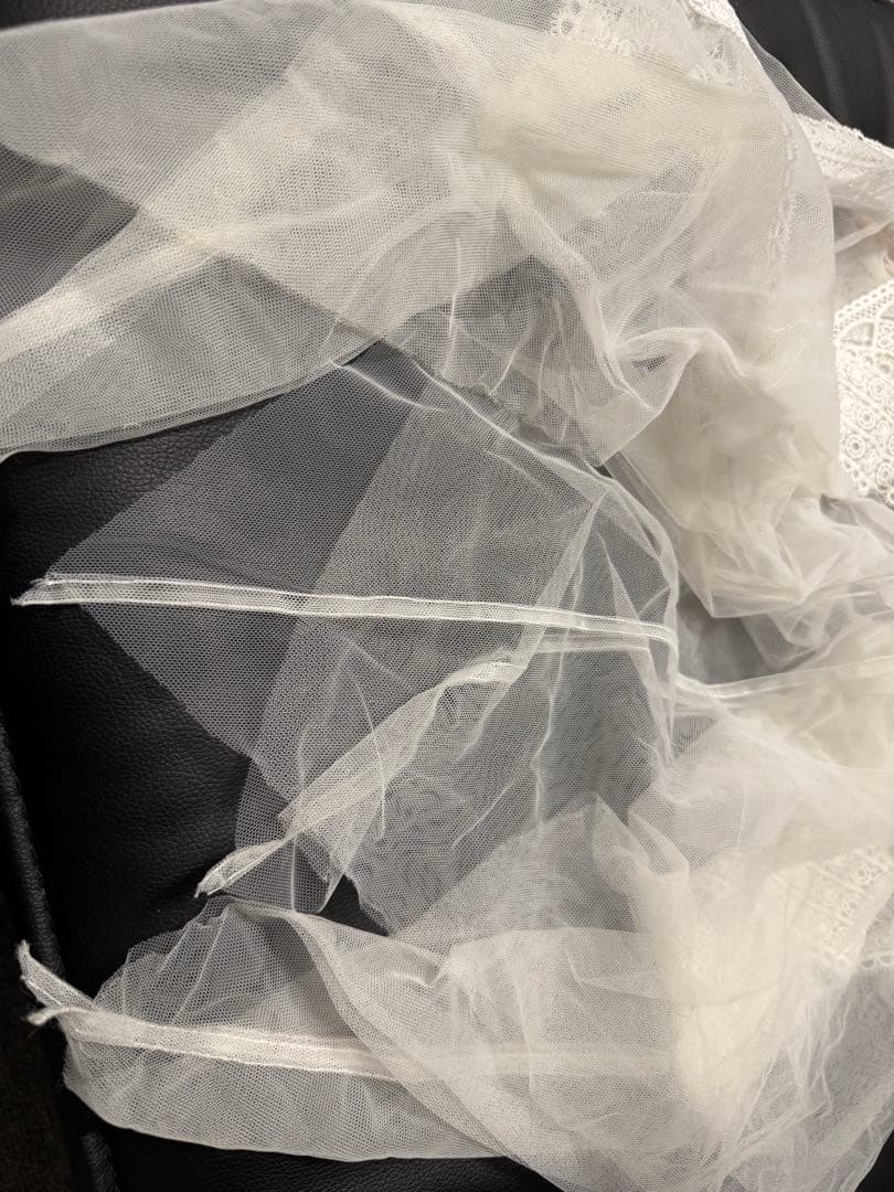 ホワイトレースAラインドレス (普段Sサイズ着用)