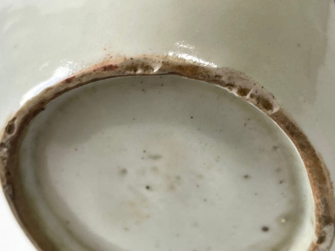 骨董　アンティーク　岩谷焼　蔦植物文　鞆徳利　徳利　保命酒徳利　赤絵　色絵　酒器