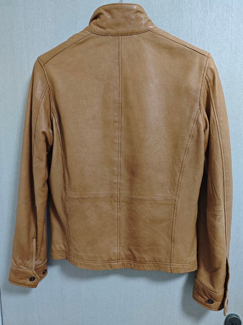 SHIPS シングルライダースジャケット S キャメル