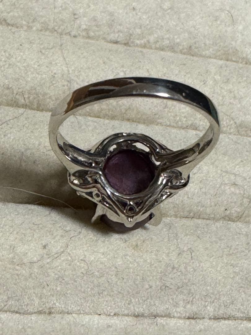 新春限定❗️レトロPt900 バイオレットスターサファイアとダイヤリング