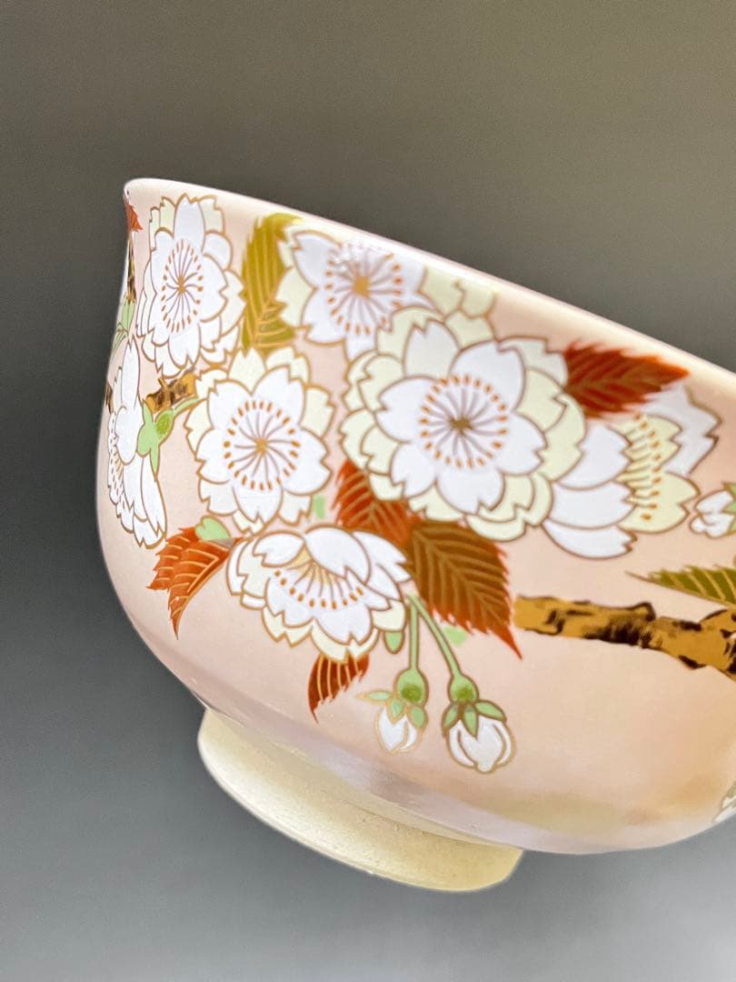 E675 源平 茶碗 御所の花 茶道具 抹茶茶碗 茶器