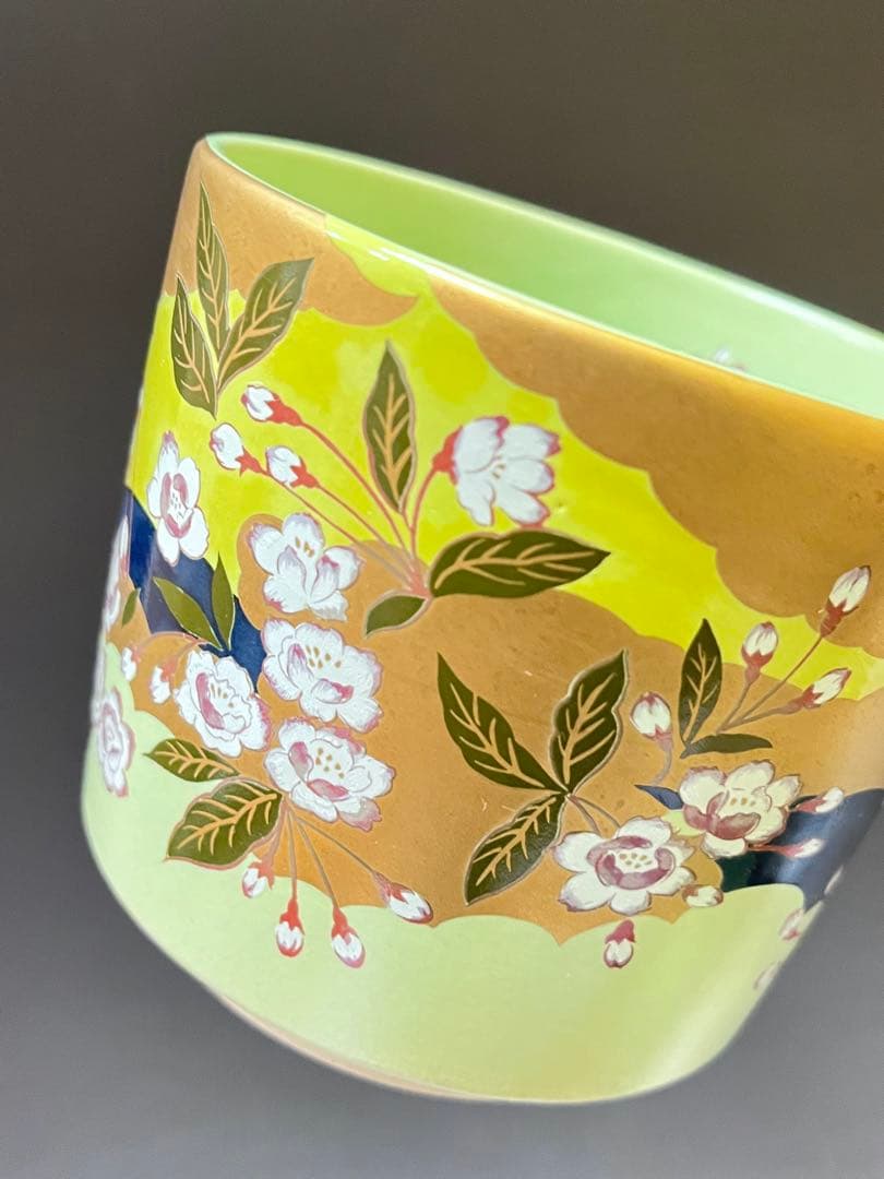 E675 源平 茶碗 御所の花 茶道具 抹茶茶碗 茶器